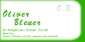 oliver bleuer business card